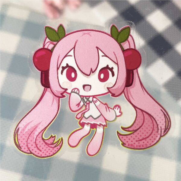 Sakura Miku Clear Vinyl Sticker