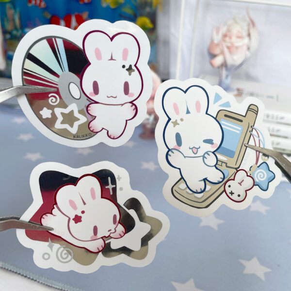 Star Bunnies - Mirror Foil Stickers